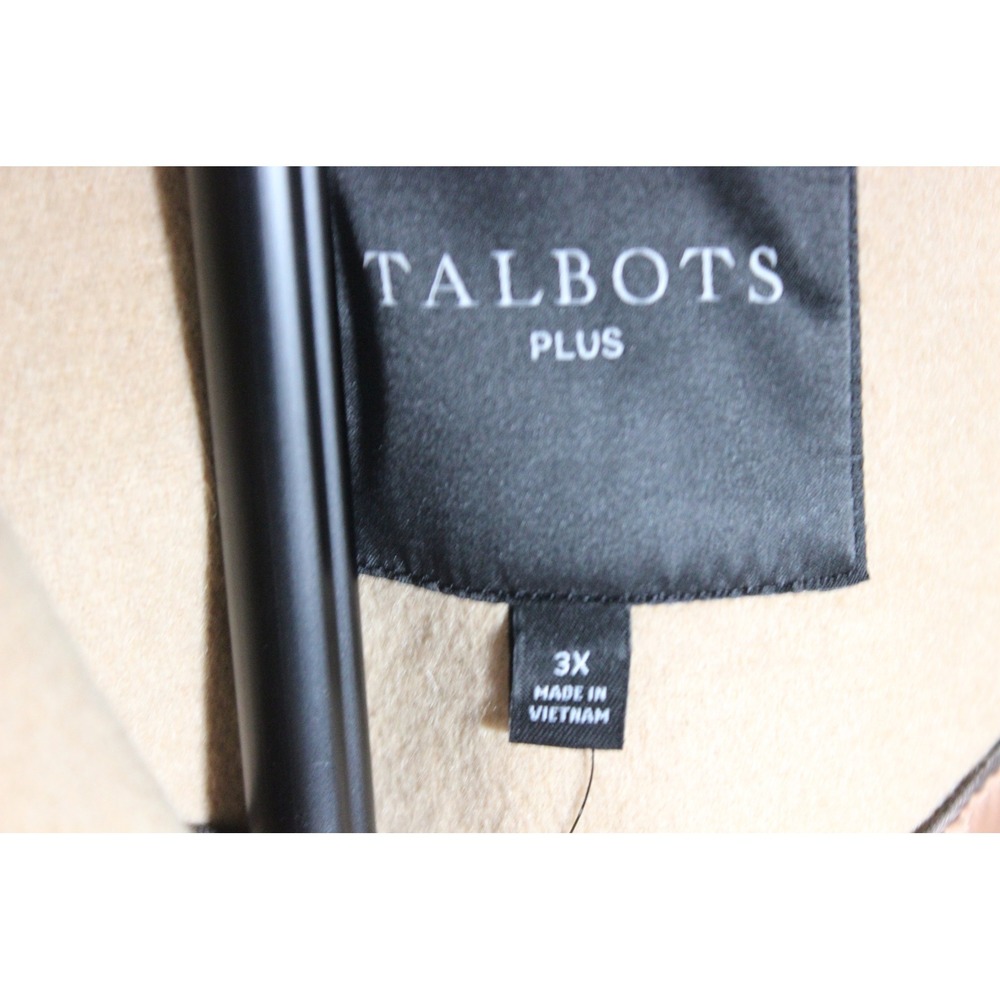 Talbots Plus Camel Tan Wool Blend Double Breasted Coat 3X NWT 57400754 - Picture 4 of 8